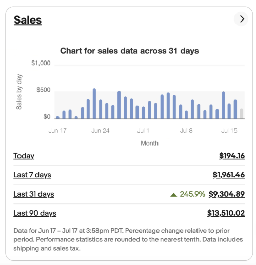eBay store sales snapshot 7