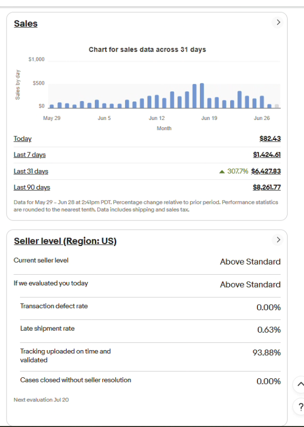 eBay store sales snapshot 3
